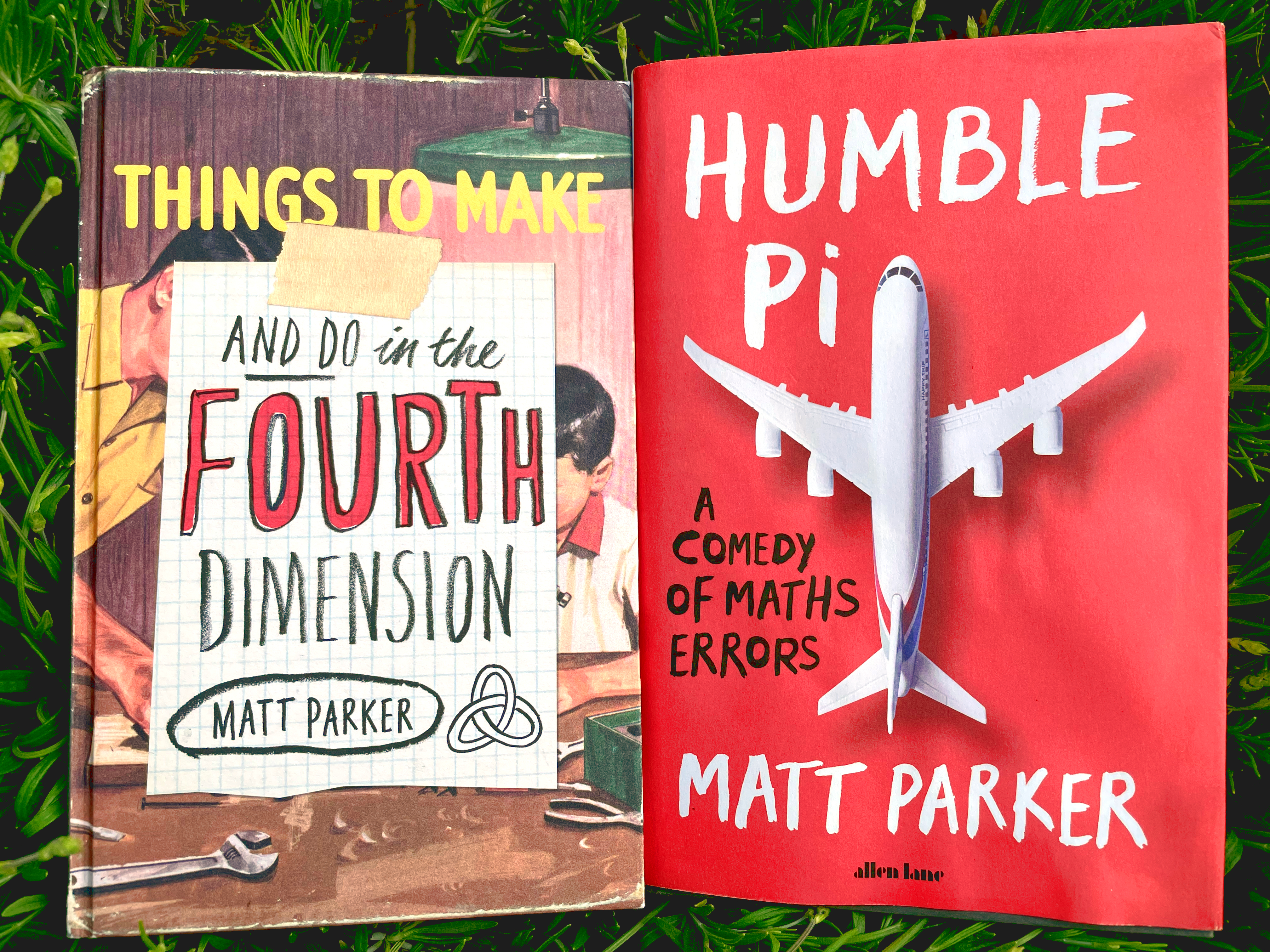 Books: Things to Make and Do in the Fourth Dimension and Humble Pi, both by Matt Parker